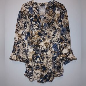 Ava & Grace Floral Blouse 3X